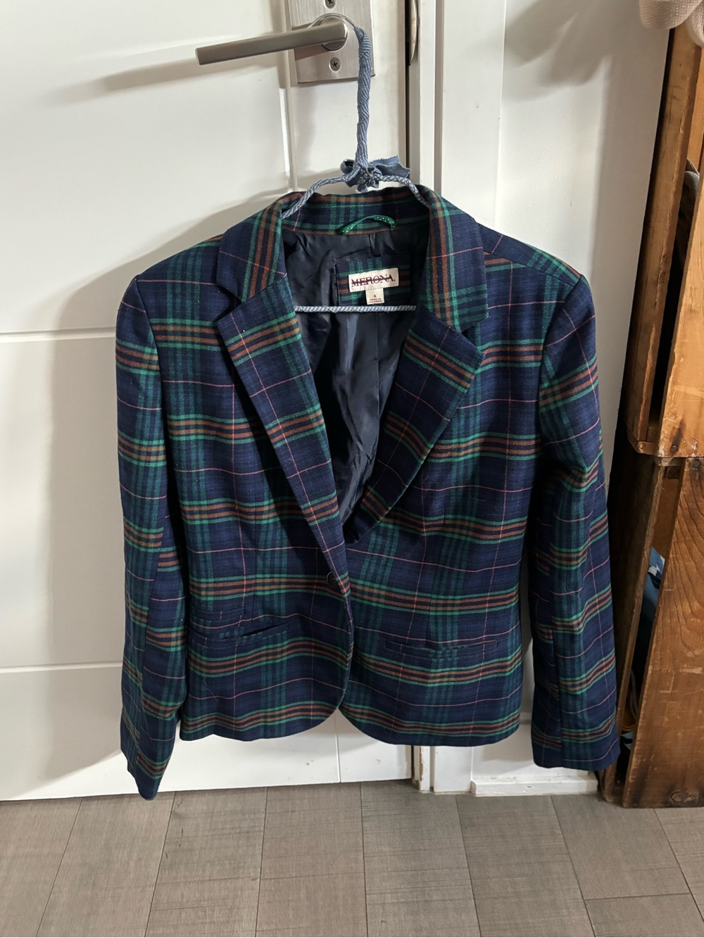 🎃3/$15🎃Vintage Women's Marona Tailored 2-Button Blazer-Navy